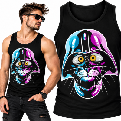 TANK TOP ŚMIESZNY  CAT WARS